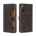 Skin Feel Cappello di paglia Custodia in pelle con fibbia magnetica, For Sony Xperia 5 II, For Sony Xperia 1 II, For Sony Xperia 10 II, For Sony Xperia Ace II, For Sony Xperia Pro I