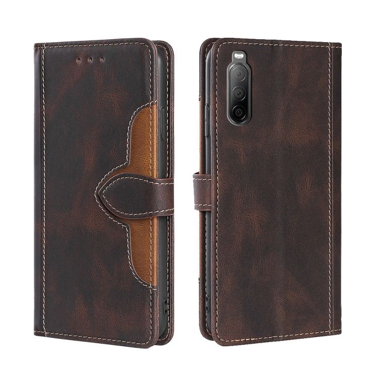 Skin Feel Cappello di paglia Custodia in pelle con fibbia magnetica, For Sony Xperia 5 II, For Sony Xperia 1 II, For Sony Xperia 10 II, For Sony Xperia Ace II, For Sony Xperia Pro I