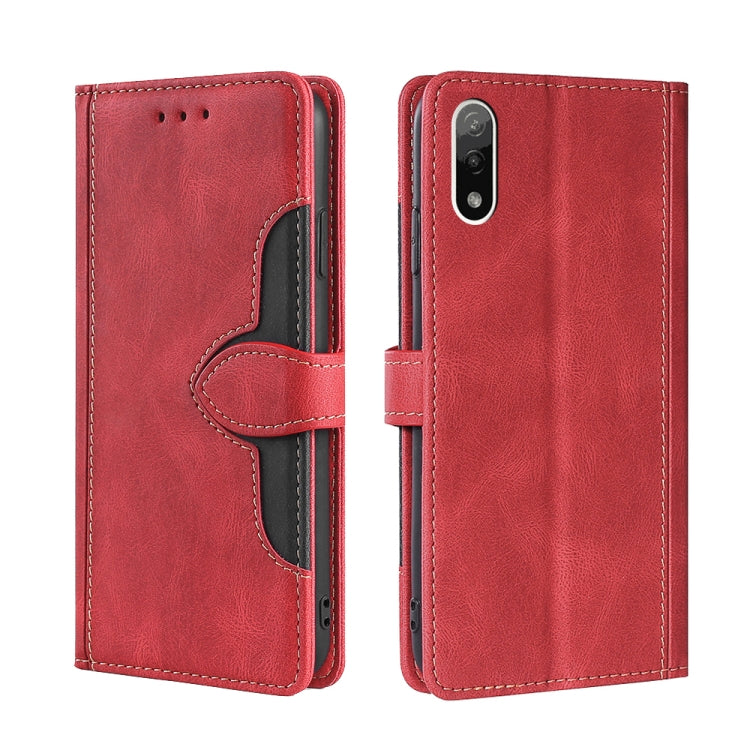 Skin Feel Cappello di paglia Custodia in pelle con fibbia magnetica, For Sony Xperia 5 II, For Sony Xperia 1 II, For Sony Xperia 10 II, For Sony Xperia Ace II, For Sony Xperia Pro I