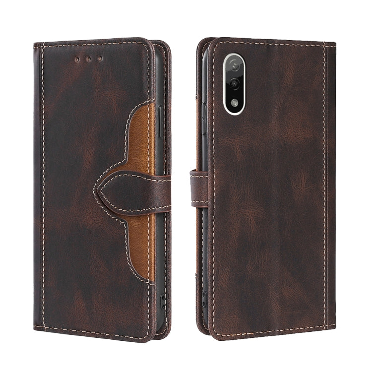 Skin Feel Cappello di paglia Custodia in pelle con fibbia magnetica, For Sony Xperia 5 II, For Sony Xperia 1 II, For Sony Xperia 10 II, For Sony Xperia Ace II, For Sony Xperia Pro I