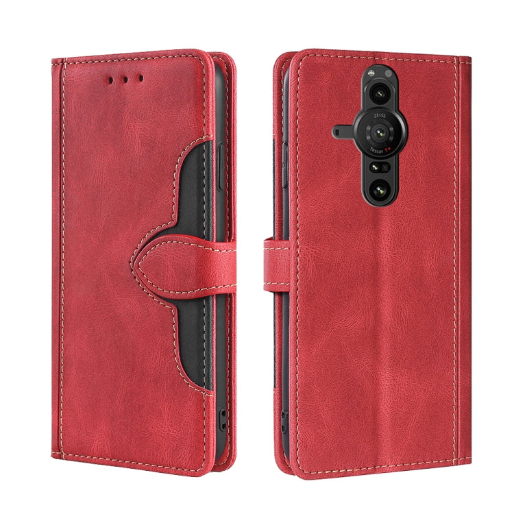Skin Feel Cappello di paglia Custodia in pelle con fibbia magnetica, For Sony Xperia 5 II, For Sony Xperia 1 II, For Sony Xperia 10 II, For Sony Xperia Ace II, For Sony Xperia Pro I