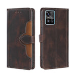 Skin Feel Cappello di paglia Custodia in pelle con fibbia magnetica, For vivo S10 / S10 Pro, For vivo V21 5G / 4G, For vivo V21e 4G / Y73 2021, For vivo V23e / S10e, For vivo X60 Pro+, For vivo X60 Pro Foreign Version / X60