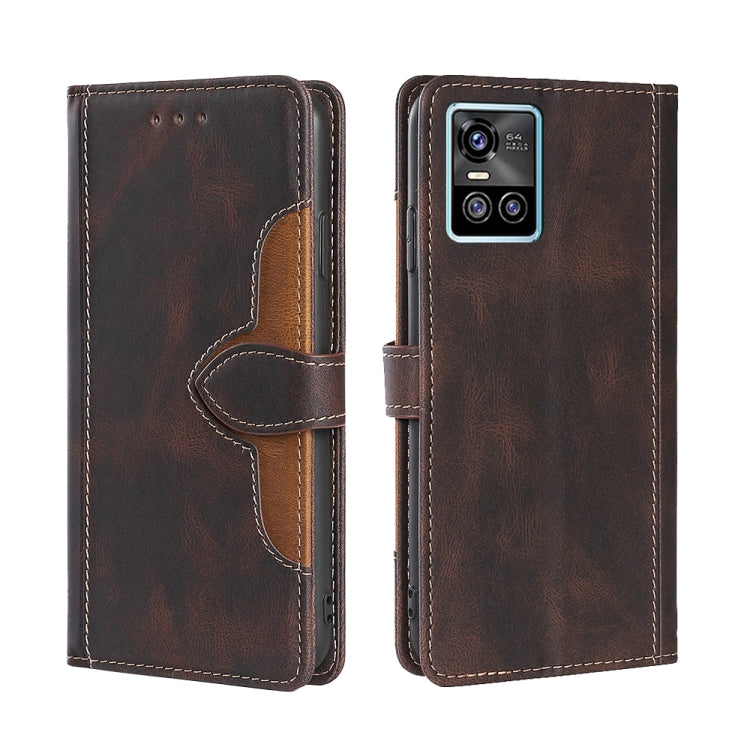 Skin Feel Cappello di paglia Custodia in pelle con fibbia magnetica, For vivo S10 / S10 Pro, For vivo V21 5G / 4G, For vivo V21e 4G / Y73 2021, For vivo V23e / S10e, For vivo X60 Pro+, For vivo X60 Pro Foreign Version / X60