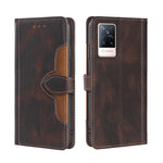 Skin Feel Cappello di paglia Custodia in pelle con fibbia magnetica, For vivo S10 / S10 Pro, For vivo V21 5G / 4G, For vivo V21e 4G / Y73 2021, For vivo V23e / S10e, For vivo X60 Pro+, For vivo X60 Pro Foreign Version / X60