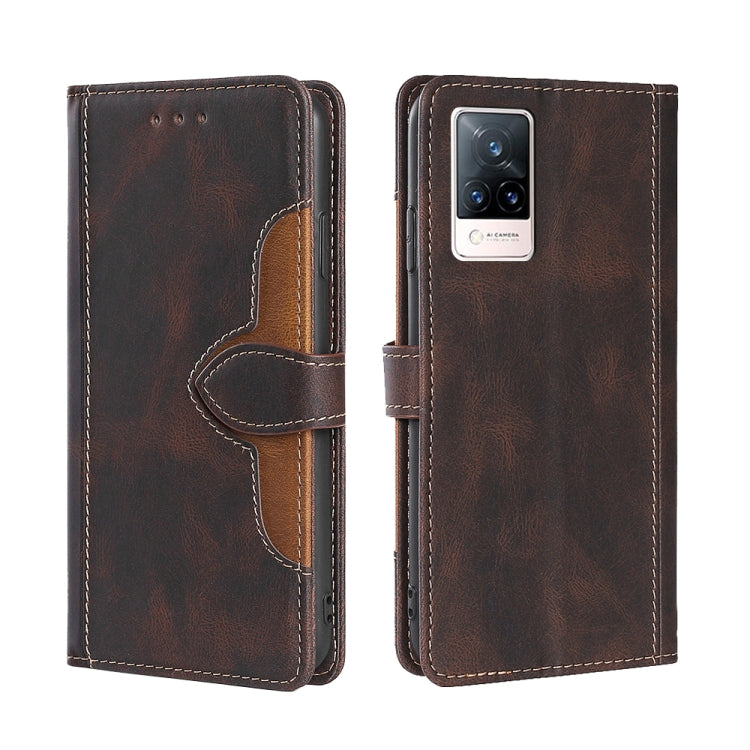Skin Feel Cappello di paglia Custodia in pelle con fibbia magnetica, For vivo S10 / S10 Pro, For vivo V21 5G / 4G, For vivo V21e 4G / Y73 2021, For vivo V23e / S10e, For vivo X60 Pro+, For vivo X60 Pro Foreign Version / X60