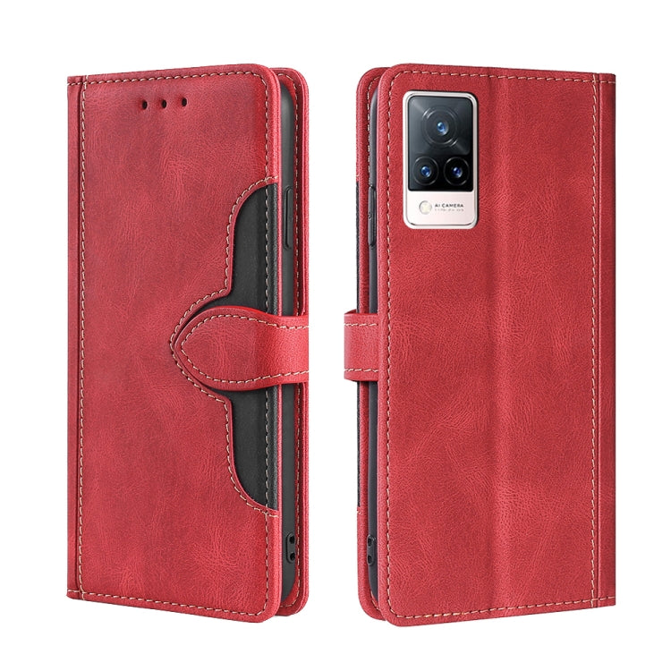 Skin Feel Cappello di paglia Custodia in pelle con fibbia magnetica, For vivo S10 / S10 Pro, For vivo V21 5G / 4G, For vivo V21e 4G / Y73 2021, For vivo V23e / S10e, For vivo X60 Pro+, For vivo X60 Pro Foreign Version / X60