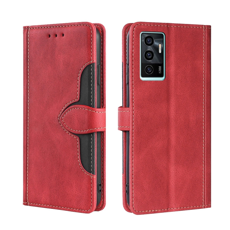 Skin Feel Cappello di paglia Custodia in pelle con fibbia magnetica, For vivo S10 / S10 Pro, For vivo V21 5G / 4G, For vivo V21e 4G / Y73 2021, For vivo V23e / S10e, For vivo X60 Pro+, For vivo X60 Pro Foreign Version / X60