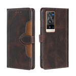 Skin Feel Cappello di paglia Custodia in pelle con fibbia magnetica, For vivo S10 / S10 Pro, For vivo V21 5G / 4G, For vivo V21e 4G / Y73 2021, For vivo V23e / S10e, For vivo X60 Pro+, For vivo X60 Pro Foreign Version / X60