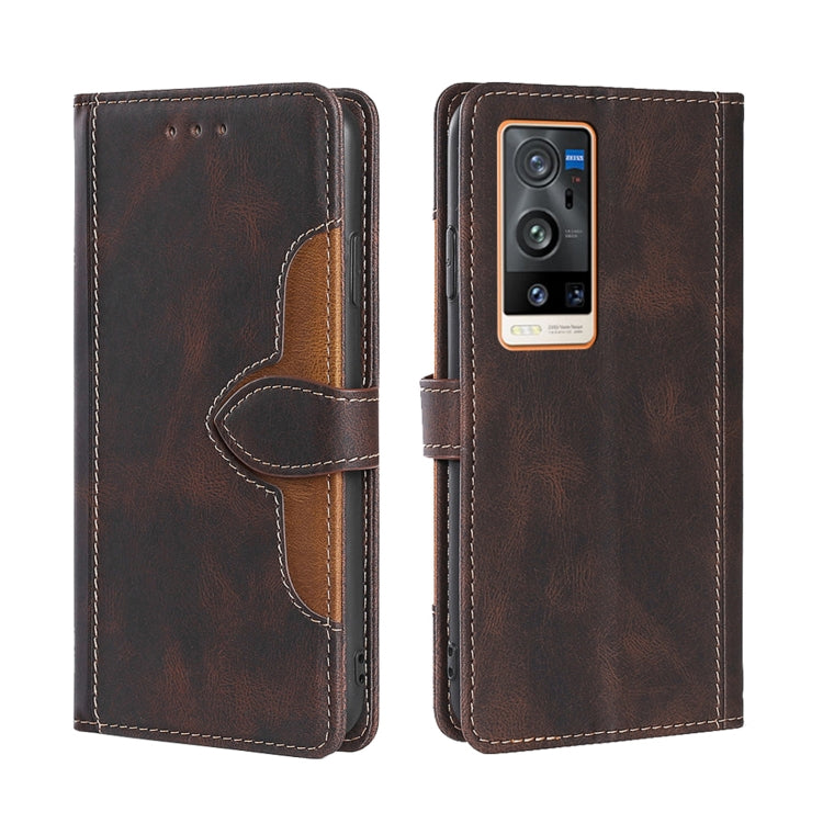 Skin Feel Cappello di paglia Custodia in pelle con fibbia magnetica, For vivo S10 / S10 Pro, For vivo V21 5G / 4G, For vivo V21e 4G / Y73 2021, For vivo V23e / S10e, For vivo X60 Pro+, For vivo X60 Pro Foreign Version / X60