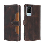 Skin Feel Cappello di paglia Custodia in pelle con fibbia magnetica, For vivo S10 / S10 Pro, For vivo V21 5G / 4G, For vivo V21e 4G / Y73 2021, For vivo V23e / S10e, For vivo X60 Pro+, For vivo X60 Pro Foreign Version / X60