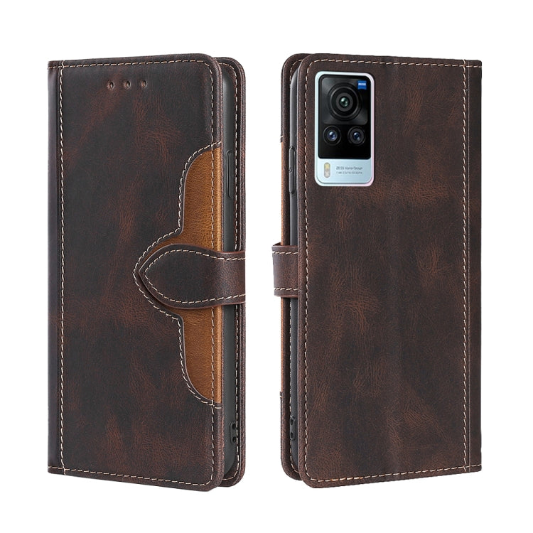 Skin Feel Cappello di paglia Custodia in pelle con fibbia magnetica, For vivo S10 / S10 Pro, For vivo V21 5G / 4G, For vivo V21e 4G / Y73 2021, For vivo V23e / S10e, For vivo X60 Pro+, For vivo X60 Pro Foreign Version / X60