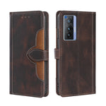 Skin Feel Cappello di paglia Custodia in pelle con fibbia magnetica, For vivo X70, For vivo X70 Pro, For vivo X70 Pro+, For vivo Y73s 2021, For vivo Y20 / Y20i / Y20s, For vivo Y21 / Y21s / Y33s