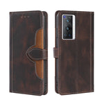 Skin Feel Cappello di paglia Custodia in pelle con fibbia magnetica, For vivo X70, For vivo X70 Pro, For vivo X70 Pro+, For vivo Y73s 2021, For vivo Y20 / Y20i / Y20s, For vivo Y21 / Y21s / Y33s
