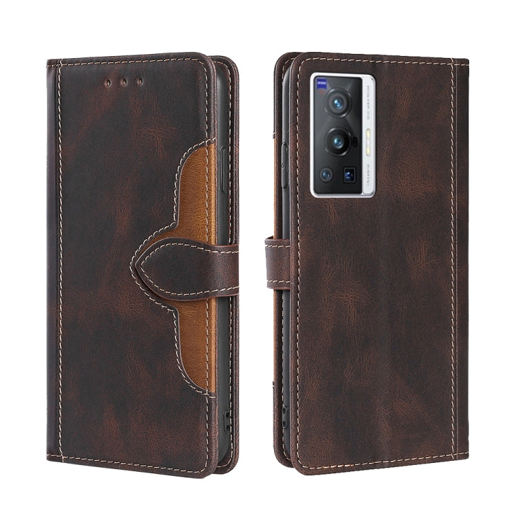 Skin Feel Cappello di paglia Custodia in pelle con fibbia magnetica, For vivo X70, For vivo X70 Pro, For vivo X70 Pro+, For vivo Y73s 2021, For vivo Y20 / Y20i / Y20s, For vivo Y21 / Y21s / Y33s