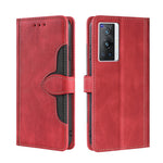 Skin Feel Cappello di paglia Custodia in pelle con fibbia magnetica, For vivo X70, For vivo X70 Pro, For vivo X70 Pro+, For vivo Y73s 2021, For vivo Y20 / Y20i / Y20s, For vivo Y21 / Y21s / Y33s