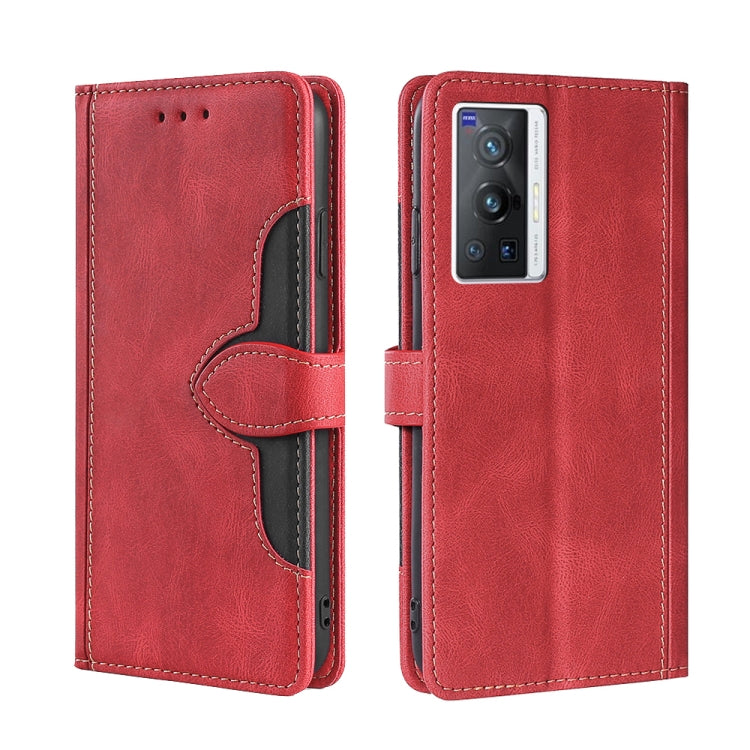 Skin Feel Cappello di paglia Custodia in pelle con fibbia magnetica, For vivo X70, For vivo X70 Pro, For vivo X70 Pro+, For vivo Y73s 2021, For vivo Y20 / Y20i / Y20s, For vivo Y21 / Y21s / Y33s