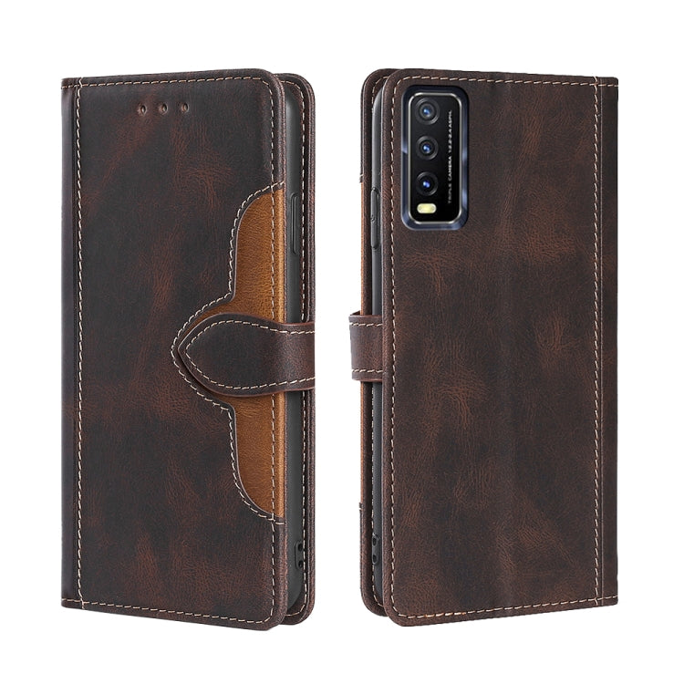 Skin Feel Cappello di paglia Custodia in pelle con fibbia magnetica, For vivo X70, For vivo X70 Pro, For vivo X70 Pro+, For vivo Y73s 2021, For vivo Y20 / Y20i / Y20s, For vivo Y21 / Y21s / Y33s