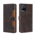 Skin Feel Cappello di paglia Custodia in pelle con fibbia magnetica, For vivo X70, For vivo X70 Pro, For vivo X70 Pro+, For vivo Y73s 2021, For vivo Y20 / Y20i / Y20s, For vivo Y21 / Y21s / Y33s