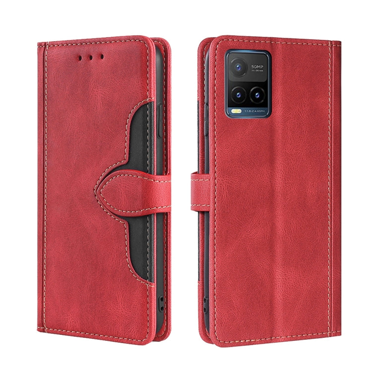 Skin Feel Cappello di paglia Custodia in pelle con fibbia magnetica, For vivo X70, For vivo X70 Pro, For vivo X70 Pro+, For vivo Y73s 2021, For vivo Y20 / Y20i / Y20s, For vivo Y21 / Y21s / Y33s