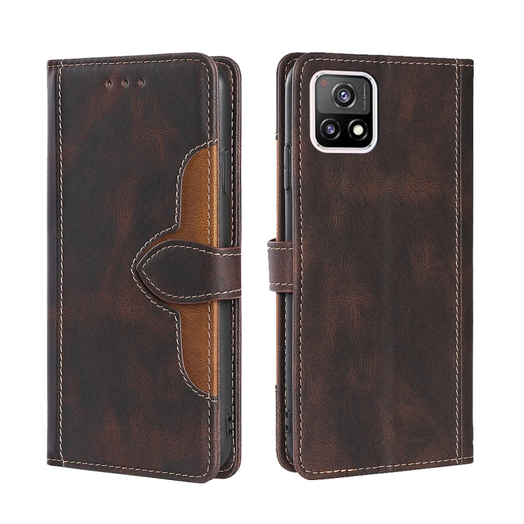 Skin Feel Cappello di paglia Custodia in pelle con fibbia magnetica, For vivo Y52s 5G / iQOO U3, For vivo Y53s 5G / iQOO Z5X / T1X, For vivo Y72 5G / iQOO Z3