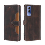 Skin Feel Cappello di paglia Custodia in pelle con fibbia magnetica, For vivo Y52s 5G / iQOO U3, For vivo Y53s 5G / iQOO Z5X / T1X, For vivo Y72 5G / iQOO Z3