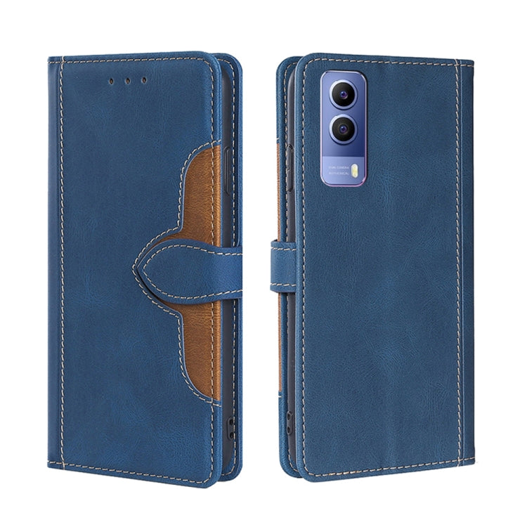 Skin Feel Cappello di paglia Custodia in pelle con fibbia magnetica, For vivo Y52s 5G / iQOO U3, For vivo Y53s 5G / iQOO Z5X / T1X, For vivo Y72 5G / iQOO Z3