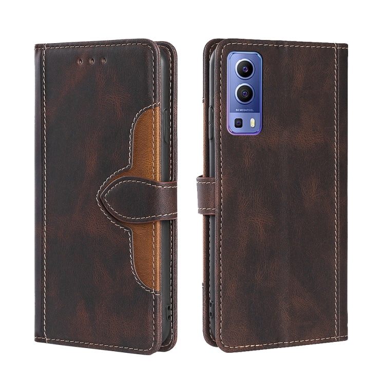 Skin Feel Cappello di paglia Custodia in pelle con fibbia magnetica, For vivo Y52s 5G / iQOO U3, For vivo Y53s 5G / iQOO Z5X / T1X, For vivo Y72 5G / iQOO Z3