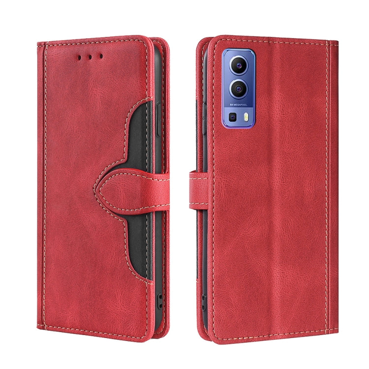 Skin Feel Cappello di paglia Custodia in pelle con fibbia magnetica, For vivo Y52s 5G / iQOO U3, For vivo Y53s 5G / iQOO Z5X / T1X, For vivo Y72 5G / iQOO Z3