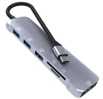Hub USB-C 6 in 1 con slot SD, TF e 4 porte USB femmina