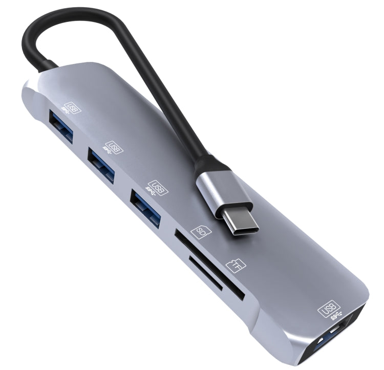 Hub USB-C 6 in 1 con slot SD, TF e 4 porte USB femmina
