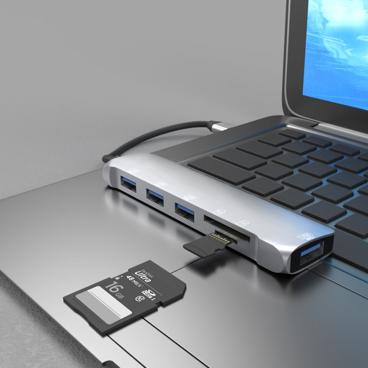 Hub USB-C 6 in 1 con slot SD, TF e 4 porte USB femmina