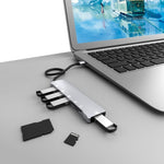 Hub USB-C 6 in 1 con slot SD, TF e 4 porte USB femmina