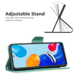 Custodia portafoglio in pelle goffrata per Xiaomi Redmi Note 11