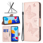 Custodia portafoglio in pelle goffrata per Xiaomi Redmi Note 11