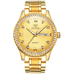 OLEVS 5565 Orologio da uomo al quarzo con cinturino in acciaio inossidabile impermeabile di moda