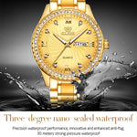 OLEVS 5565 Orologio da uomo al quarzo con cinturino in acciaio inossidabile impermeabile di moda