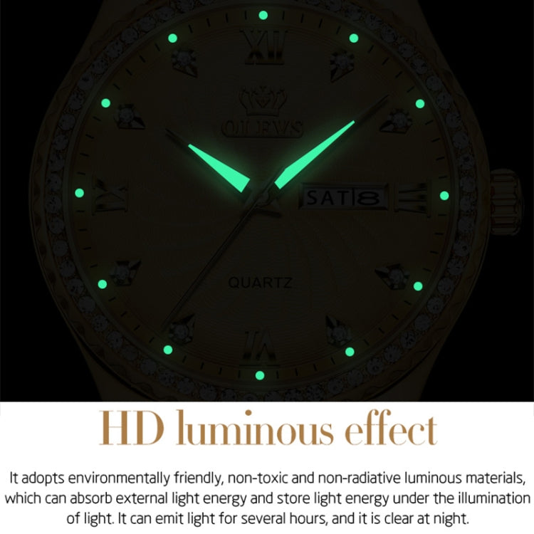 OLEVS 5565 Orologio da uomo al quarzo con cinturino in acciaio inossidabile impermeabile di moda