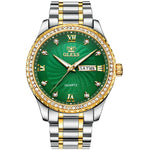 OLEVS 5565 Orologio da uomo al quarzo con cinturino in acciaio inossidabile impermeabile di moda