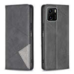 Custodia per telefono in pelle magnetica a vibrazione orizzontale con struttura a rombo, For vivo Y15s