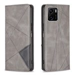 Custodia per telefono in pelle magnetica a vibrazione orizzontale con struttura a rombo, For vivo Y15s