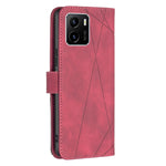 Custodia per cellulare in pelle a vibrazione orizzontale con fibbia magnetica a rombo, For vivo Y15s