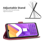 Custodia per cellulare in pelle a vibrazione orizzontale con fibbia magnetica a rombo, For vivo Y15s