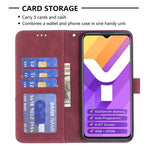Custodia per cellulare in pelle a vibrazione orizzontale con fibbia magnetica a rombo, For vivo Y15s