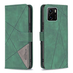 Custodia per cellulare in pelle a vibrazione orizzontale con fibbia magnetica a rombo, For vivo Y15s