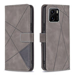 Custodia per cellulare in pelle a vibrazione orizzontale con fibbia magnetica a rombo, For vivo Y15s