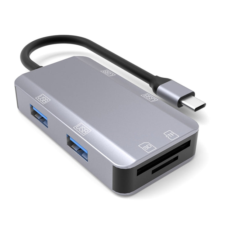 Hub USB-C 6 in 1 con slot SD, TF e 4 porte USB femmina