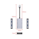 Hub USB-C 6 in 1 con slot SD, TF e 4 porte USB femmina