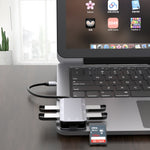 Hub USB-C 6 in 1 con slot SD, TF e 4 porte USB femmina
