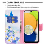 Custodia portafoglio in pelle per Samsung Galaxy A03