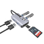 Adattatore USB-C 6 in 1 con slot SD, TF e USB